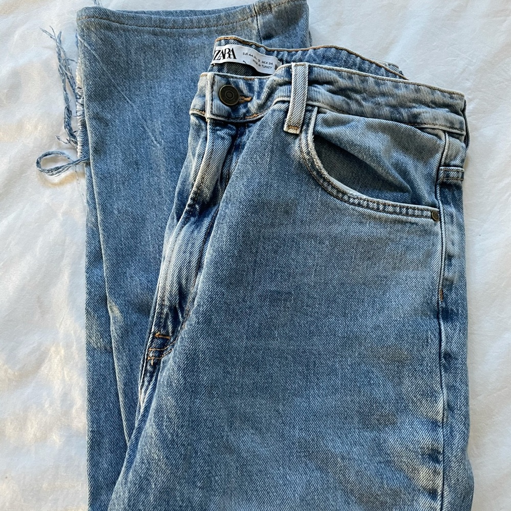 Zara split hem ripped flares